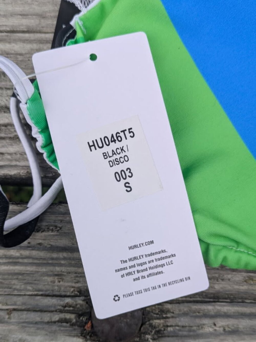 Hurley  Black and White Bikini Reversable NWT - Picture 6 of 12